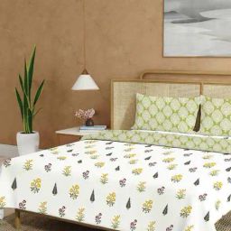 urban space Printed Double Bedsheet Dohar Set with Pillow Covers image 2