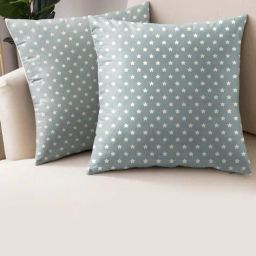 casableu Set of 2 Micro Print Square Cushion Covers 18" x 18" image 2