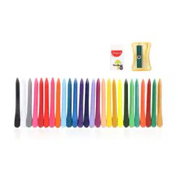 maped Pack of 26 Color Peps Erasable Crayons & Sharpner with Eraser image 2