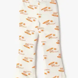 gap kids Abstract Print Bootcut Flared Knitted Leggings image 2