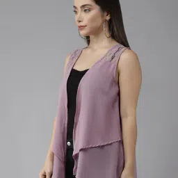 aarika girls ethnic Lace Open-Front Jacket image 2