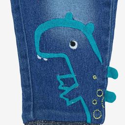 h by hamleys Washed Denim Joggers with 3D Dino Applique image 3