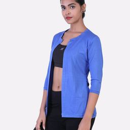 laasa Solid Open Front Shrug image 3