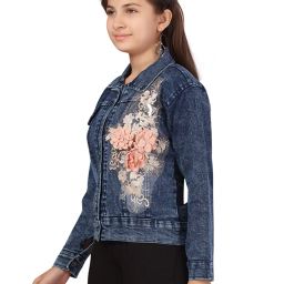 muhuratam Denim Jacket with Patch Pocket image 3