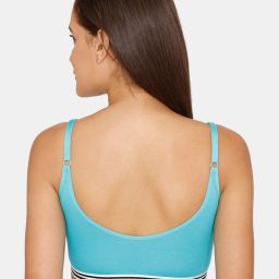 zivame Basics Double Layered Non-Wired Non-Padded Full Coverage Slip-On Bra - Ceramic image 3