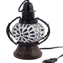 aapno rajasthan Handcrafted Table Lamp with Coloured Glass image 3