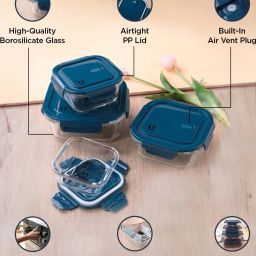 umai Set of 4 Glass Container with Lid image 3