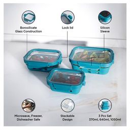 umai Set of 3 Borosilicate Glass Containers image 3