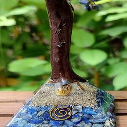 muren Lapis Lazuli Crystal Tree Pyramid Base Showpiece image 3