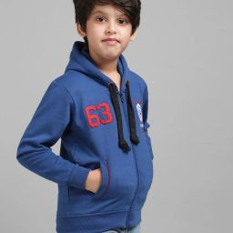nick & jones Zip-Front Hooded Jacket with Placement Applique image 3