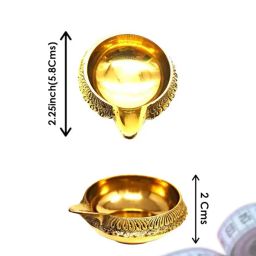 international gift Gold-Plated Shiv Charan Paduka Box with Diyas image 3
