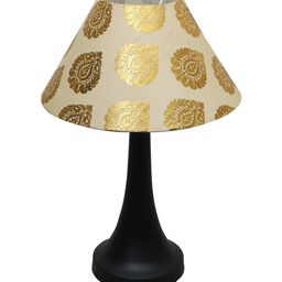 homesake Table Lamp with Floral Cone Shade image 3