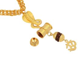 charms Gold-Plated Chain with Rudraksh Pendant image 3