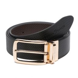 louis stitch Embossed Reversible Belt with Tang-Buckle Closure image 3