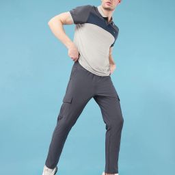 technosport Men Fitted Track Pants with Elasticated Drawstring Waist image 3