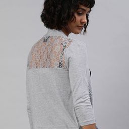 zebu Open-Front Shrug with Back Lace Panel image 3