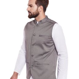 even Nehru Jacket with Insert Pockets image 3