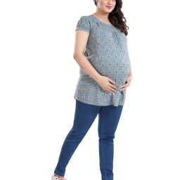 mamma's maternity Abstract Print Tunic with Insert Pocket image 3