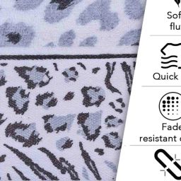 rangoli Set of 2 Leopard Print Hand Towels 23.5" x 15.7" image 3