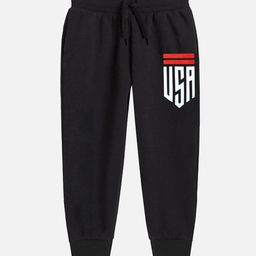 trampoline Typographic Print Joggers with Drawstring Waist image 3