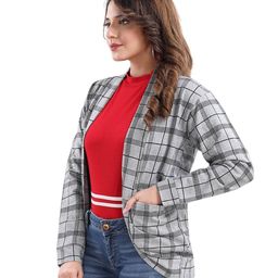 meher impex Checked Shrug with Insert Pockets image 3