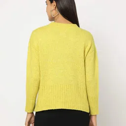 dnmx Fuzzy-Knit Drop-Shoulder Sweater with Side-Slits image 3