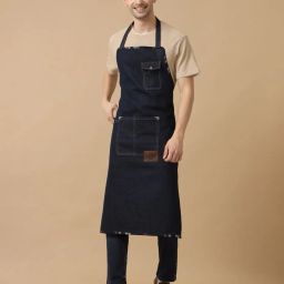 temple of denim Apron with Adjustable Strap & Flap Pockets image 3