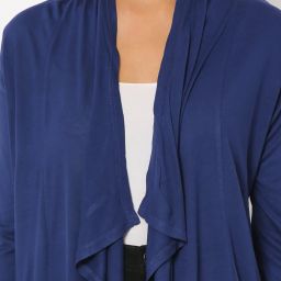 fig Front-Open Waterfall Shrug image 3