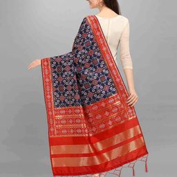 griva designer Geometric Print Dupatta with Tassels image 3