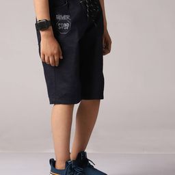 adbucks Typographic Print Shorts with Drawstring Waist image 3