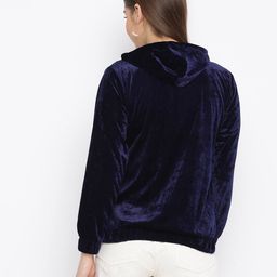 mayra Zip-Front Hooded Jacket with Full Sleeves image 3