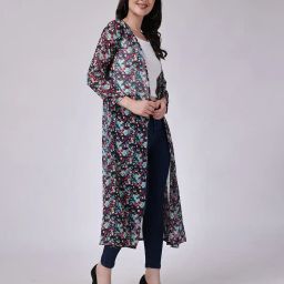 cation Floral Print Front-Open Shrug image 3