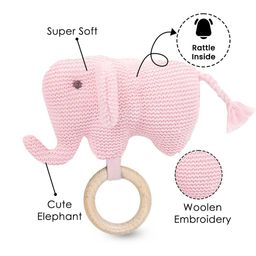 babymoo Elephant-Shaped Rattle Toy image 3