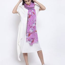 j style Leaf Print Stole image 3