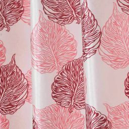 cortina eyelet curtain Set of 2 Leaf Print Window Curtains image 3