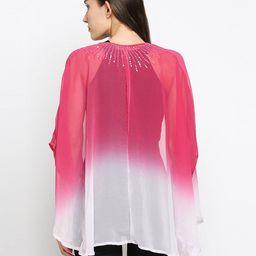 belleziya Ombre-Dyed Front-Open Shrug image 3