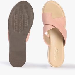monrow Criss-Cross Strap Open-Toe Wedges image 3