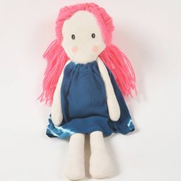 qura Handmade Neon-Haired Plush Rag Doll image 3