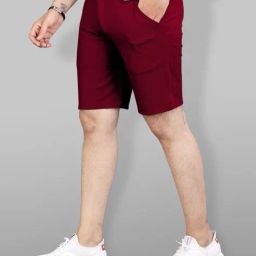indiclub Pack of 2 Men Flat Front Regular Fit Shorts image 3