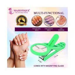 majestique Nail Clipper with Magnifying Glass Sharp Smooth Edge Nails Cutter image 3