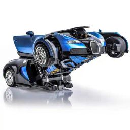 tra rc 2-In-1 RC Car 1 Key Deformation Robot Remote Control Toy image 3