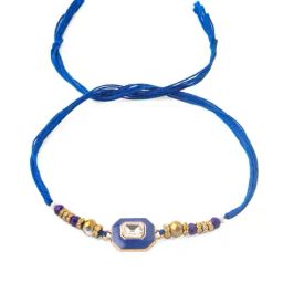 nvr  Set of 4 Artificial Stones and Beads Rakhi Set image 3