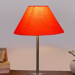 devansh  Cotton Table Lamp With Wooden Base image 3