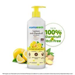 mamaearth Lemon Anti-Dandruff Shampoo with Lemon & Ginger for Itchy & Flaky scalp image 3