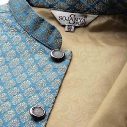 sojanya Self-Design Nehru Jacket image 4