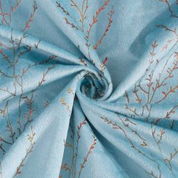 cortina eyelet curtain Set of 2 Leaf Print Window Curtains image 4
