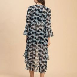 moomaya Women Palm Trees Printed Shrug with Open-Front image 4