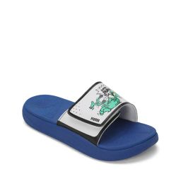 puma Graphic Print Slides with Velcro Closure image 4