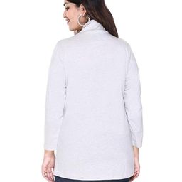 plush push the fashion Women Front-Open Shrug with Patch Pockets image 4