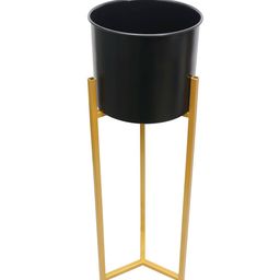 homesake Set of 2 Triangular Base Floor Planter Stands  with Pots image 4